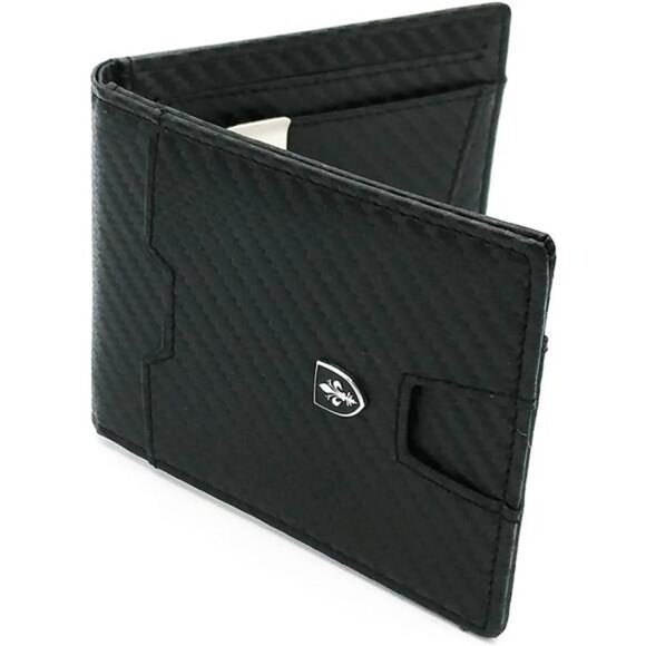 Carbon Fiber Wallet (Black) Credit Card Holder (Up to 11 Cards) and RFID Wallet - Picture 1 of 7